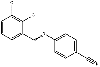 4-[(2,3-dichlorobenzylidene)amino]benzonitrile Struktur