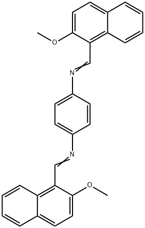 N,N'-bis[(2-methoxy-1-naphthyl)methylene]-1,4-benzenediamine Struktur