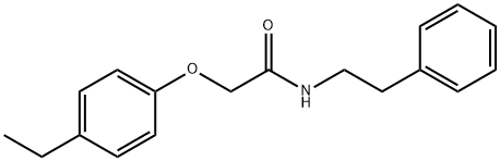 2-(4-ethylphenoxy)-N-phenethylacetamide Struktur