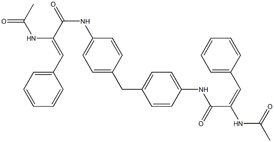 N,N'-[methylenebis(4,1-phenylene)]bis[2-(acetylamino)-3-phenylacrylamide] Struktur