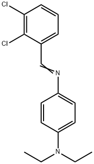 N'-(2,3-dichlorobenzylidene)-N,N-diethyl-1,4-benzenediamine Struktur