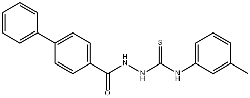 2-(4-biphenylylcarbonyl)-N-(3-methylphenyl)hydrazinecarbothioamide Struktur