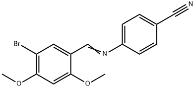 4-[(5-bromo-2,4-dimethoxybenzylidene)amino]benzonitrile Struktur