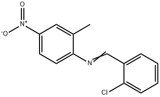 N-(2-chlorobenzylidene)-2-methyl-4-nitroaniline Struktur