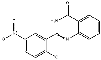 2-[(2-chloro-5-nitrobenzylidene)amino]benzamide Struktur