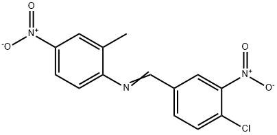 N-(4-chloro-3-nitrobenzylidene)-2-methyl-4-nitroaniline Struktur