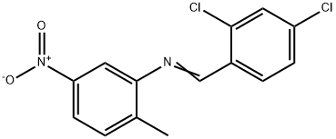 N-(2,4-dichlorobenzylidene)-2-methyl-5-nitroaniline Struktur