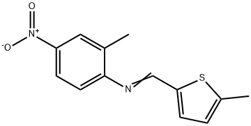 (2-methyl-4-nitrophenyl)[(5-methyl-2-thienyl)methylene]amine Struktur