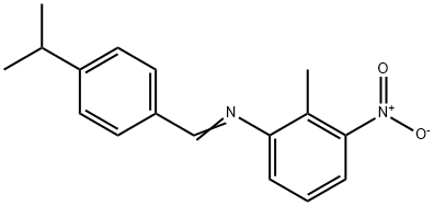 N-(4-isopropylbenzylidene)-2-methyl-3-nitroaniline Struktur