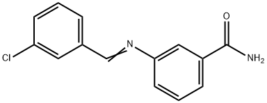 3-[(3-chlorobenzylidene)amino]benzamide Struktur