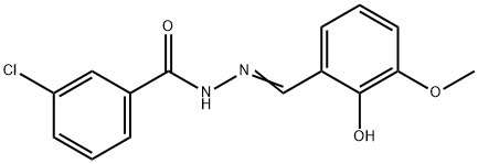 3-chloro-N'-(2-hydroxy-3-methoxybenzylidene)benzohydrazide Struktur