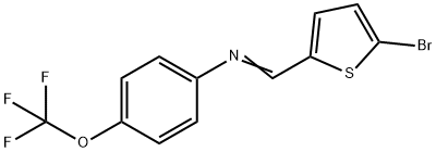 N-[(5-bromo-2-thienyl)methylene]-4-(trifluoromethoxy)aniline Struktur