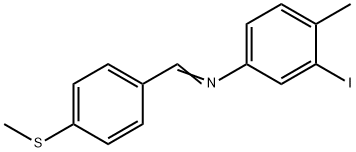 (3-iodo-4-methylphenyl)[4-(methylsulfanyl)benzylidene]amine Struktur