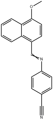 4-{[(4-methoxy-1-naphthyl)methylene]amino}benzonitrile Struktur