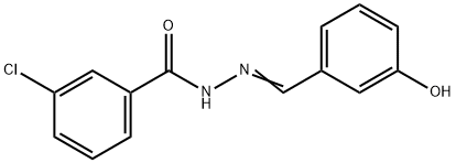 3-chloro-N'-(3-hydroxybenzylidene)benzohydrazide Struktur