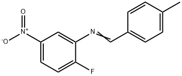 (2-fluoro-5-nitrophenyl)(4-methylbenzylidene)amine Struktur