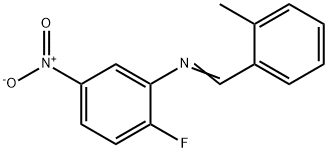 (2-fluoro-5-nitrophenyl)(2-methylbenzylidene)amine Struktur