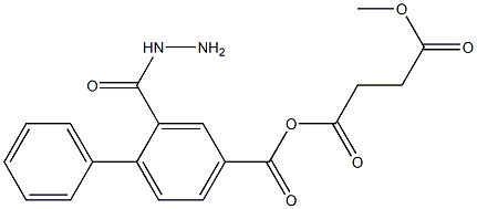 methyl 4-[2-(4-biphenylylcarbonyl)hydrazino]-4-oxobutanoate Struktur