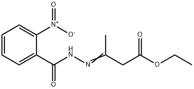 ethyl 3-[(2-nitrobenzoyl)hydrazono]butanoate Struktur