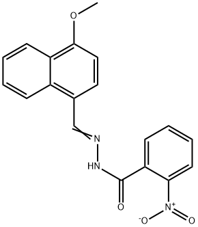 N'-[(4-methoxy-1-naphthyl)methylene]-2-nitrobenzohydrazide Struktur