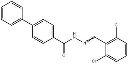 N'-(2,6-dichlorobenzylidene)-4-biphenylcarbohydrazide Struktur