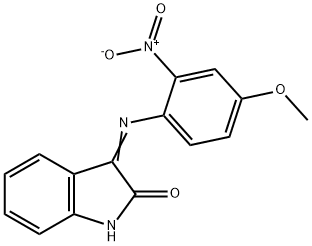 3-[(4-methoxy-2-nitrophenyl)imino]-1,3-dihydro-2H-indol-2-one Struktur