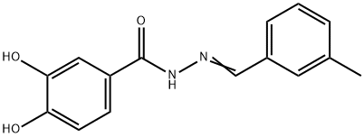 3,4-dihydroxy-N'-(3-methylbenzylidene)benzohydrazide Struktur