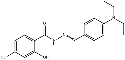 N'-[4-(diethylamino)benzylidene]-2,4-dihydroxybenzohydrazide Struktur