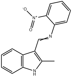 N-[(2-methyl-1H-indol-3-yl)methylene]-2-nitroaniline Struktur