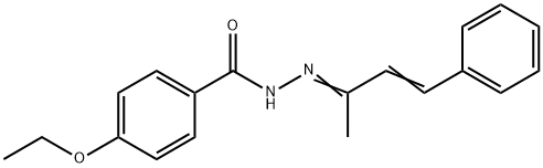 4-ethoxy-N'-(1-methyl-3-phenyl-2-propen-1-ylidene)benzohydrazide Struktur