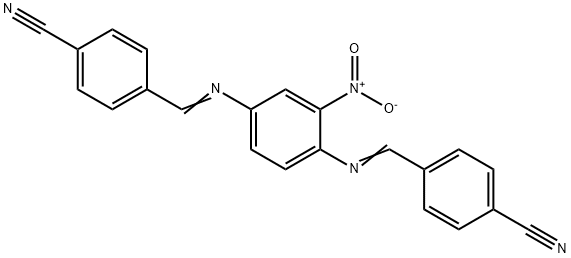 4,4'-[(2-nitro-1,4-phenylene)bis(nitrilomethylylidene)]dibenzonitrile Struktur