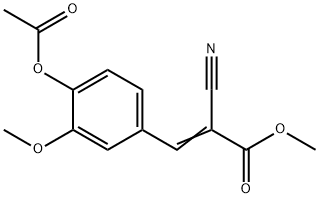 methyl 3-[4-(acetyloxy)-3-methoxyphenyl]-2-cyanoacrylate Struktur