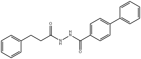 N'-(3-phenylpropanoyl)-4-biphenylcarbohydrazide Struktur