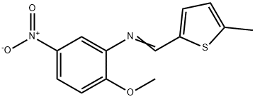 (2-methoxy-5-nitrophenyl)[(5-methyl-2-thienyl)methylene]amine Struktur