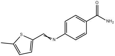 4-{[(5-methyl-2-thienyl)methylene]amino}benzamide Struktur