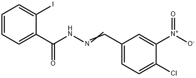 N'-(4-chloro-3-nitrobenzylidene)-2-iodobenzohydrazide Struktur