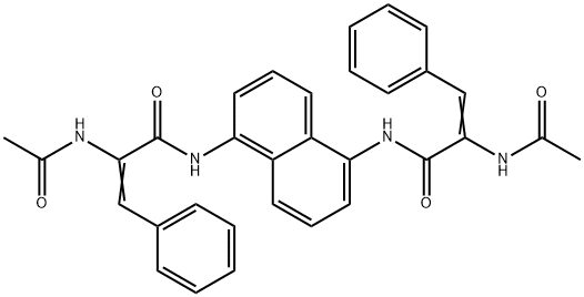 N,N'-1,5-naphthalenediylbis[2-(acetylamino)-3-phenylacrylamide] Struktur