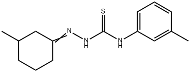 3-methylcyclohexanone N-(3-methylphenyl)thiosemicarbazone Struktur