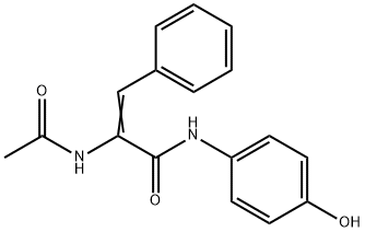 2-(acetylamino)-N-(4-hydroxyphenyl)-3-phenylacrylamide Struktur