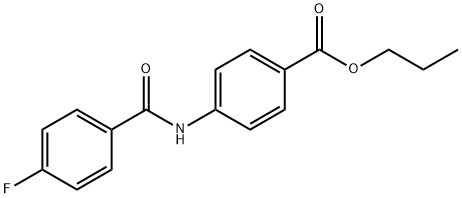 propyl 4-{[(4-fluorophenyl)carbonyl]amino}benzoate Struktur