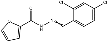 N'-[(E)-(2,4-dichlorophenyl)methylidene]furan-2-carbohydrazide Struktur