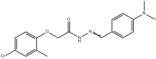 2-(4-chloro-2-methylphenoxy)-N'-[4-(dimethylamino)benzylidene]acetohydrazide Struktur