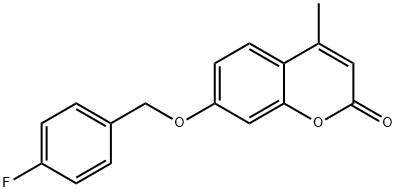 7-((4-fluorobenzyl)oxy)-4-methyl-2H-chromen-2-one Struktur