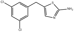 5-[(3,5-dichlorophenyl)methyl]-1,3-thiazol-2-amine Struktur