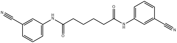 N,N'-bis(3-cyanophenyl)hexanediamide Struktur