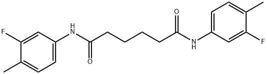 N,N'-bis(3-fluoro-4-methylphenyl)hexanediamide Struktur