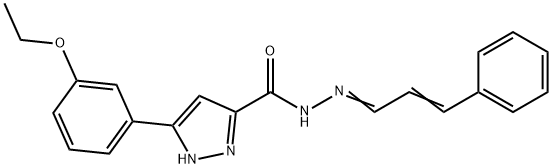 3-(3-ethoxyphenyl)-N-((1E,2E)-3-phenylallylidene)-1H-pyrazole-5-carbohydrazide Struktur