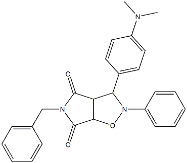 5-benzyl-3-(4-(dimethylamino)phenyl)-2-phenyltetrahydro-4H-pyrrolo[3,4-d]isoxazole-4,6(5H)-dione Struktur