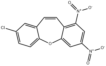 8-Chloro-1,3-dinitro-dibenzo[b,f]oxepine Struktur