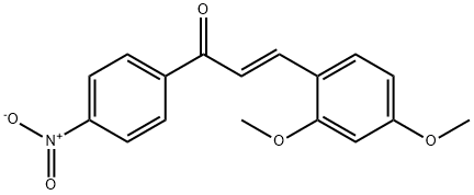 (2E)-3-(2,4-dimethoxyphenyl)-1-(4-nitrophenyl)prop-2-en-1-one Struktur